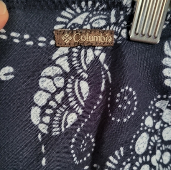 Columbia Floral Pattern Linen Blend Skirt Size M - Picture 6 of 8